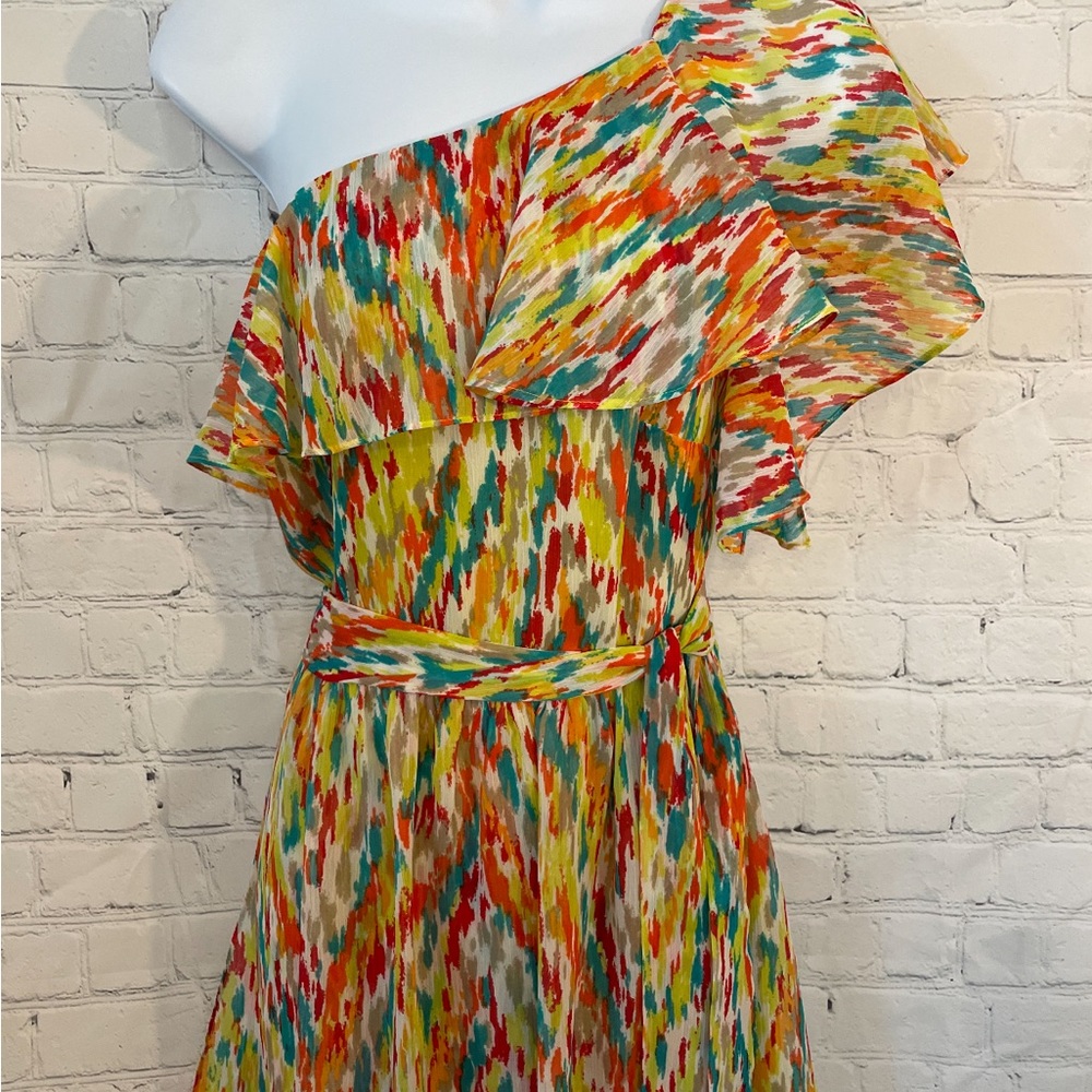 Colorful One-Shoulder Dress - Picture 2 of 8